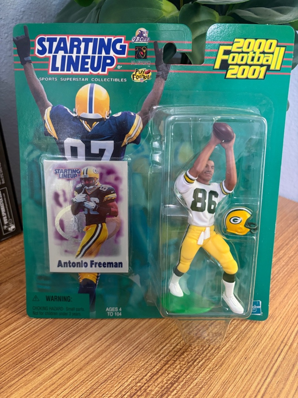 Starting Lineup Antonio Freeman Green Bay Packers Figure - White & Yellow-2000